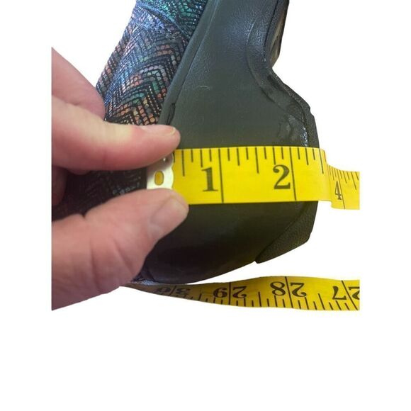 Nurse Mates Womens Multicolor Chevron Leather Slip On Bryer Clogs Size 9.5M - Picture 8 of 11